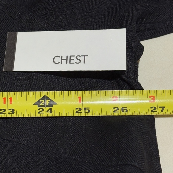 Lauren Ralph Lauren Women's ¾ Sleeve 100% Linen Button Shirt 1X Black Breathable - Picture 8 of 11